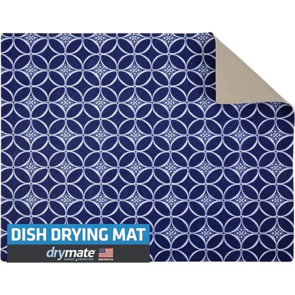 Dish Drying Mat,Oversized (19”x24”),Low-Profile,Super Absorbent,Quick Dry Fabric